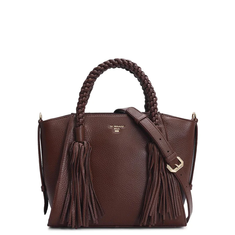 Da Milano Small Wax Leather Satchel - Espresso